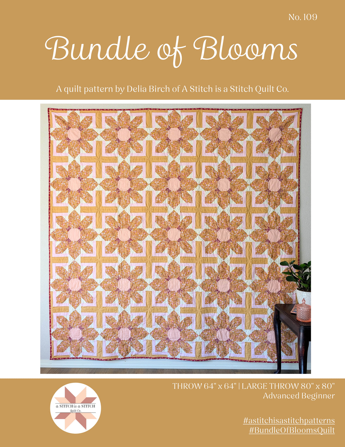 Bundle of Blooms Quilt Pattern | Printed Booklet